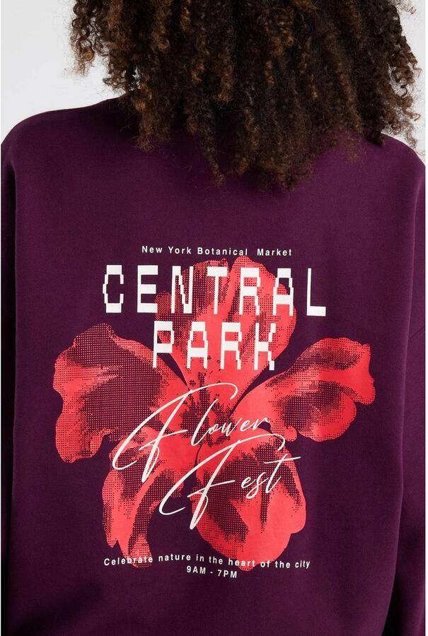 America Today gebloemde sweater paars - Foto 2