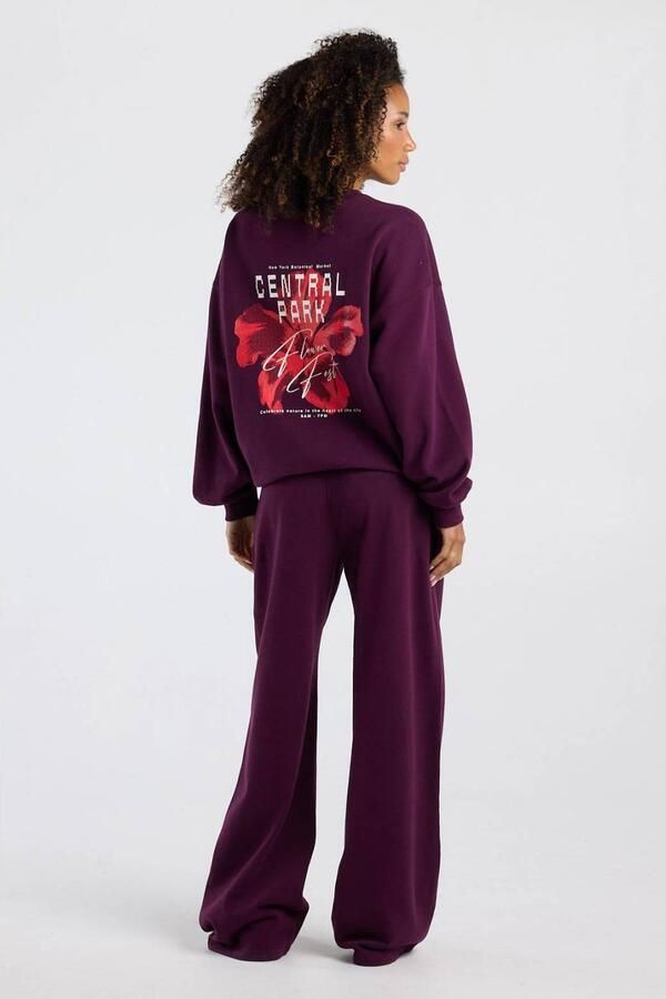 America Today gebloemde sweater paars - Foto 3