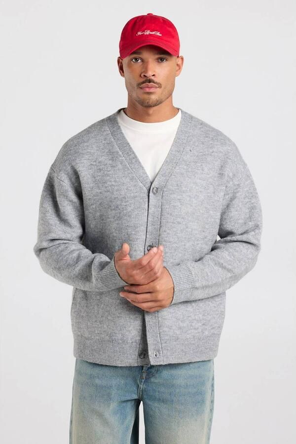 America Today gebreid vest mid grey
