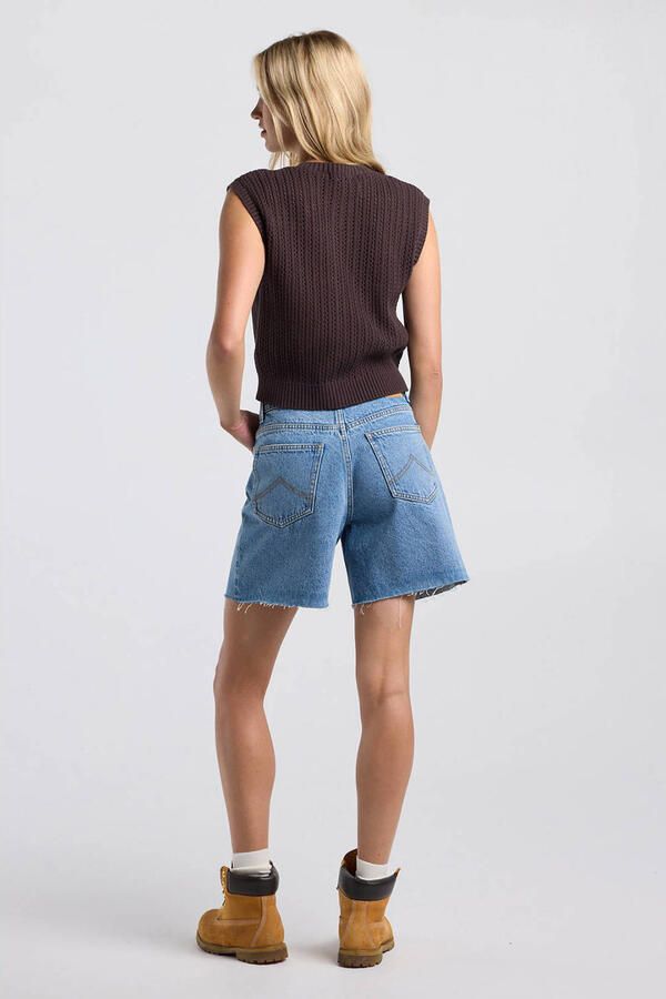 America Today gebreide gilet donkerbruin - Foto 3