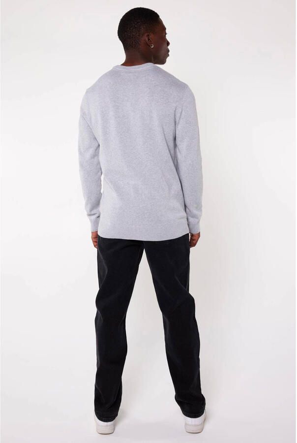 America Today gemÃªleerde trui van katoen light grey melange