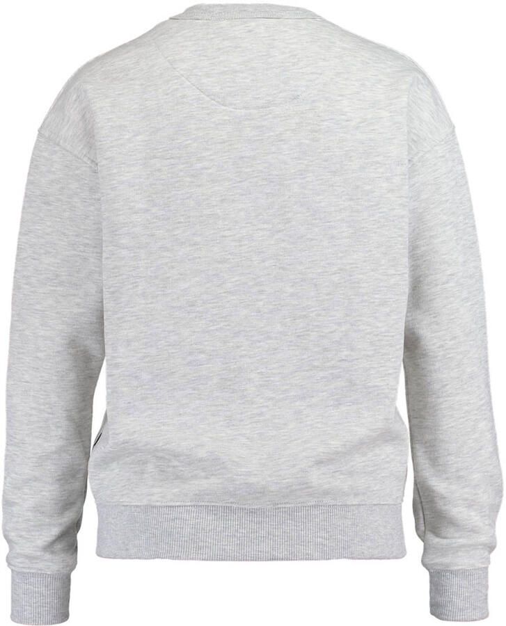 America Today gemêleerde sweater lichtgrijs