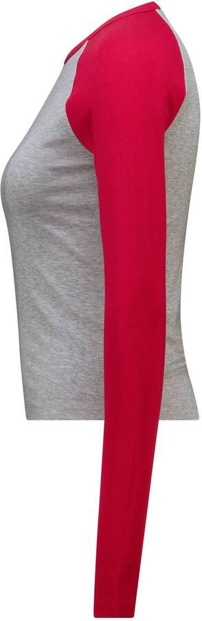 America Today gemêleerde top rood grijs - Foto 3