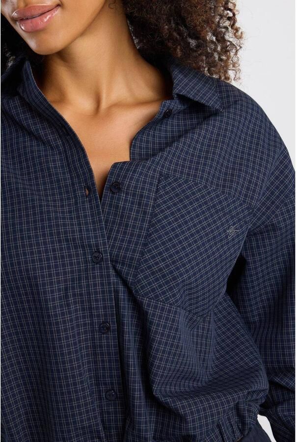 America Today geruite blouse blauw - Foto 3