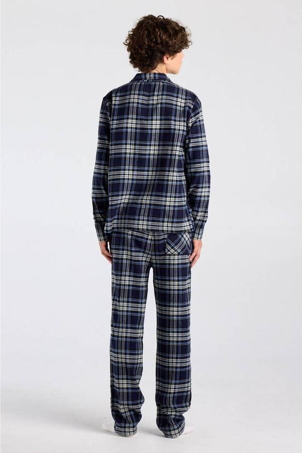 America Today geruite pyjamabroek donkerblauw wit Jongens Katoen Ruit - Foto 2