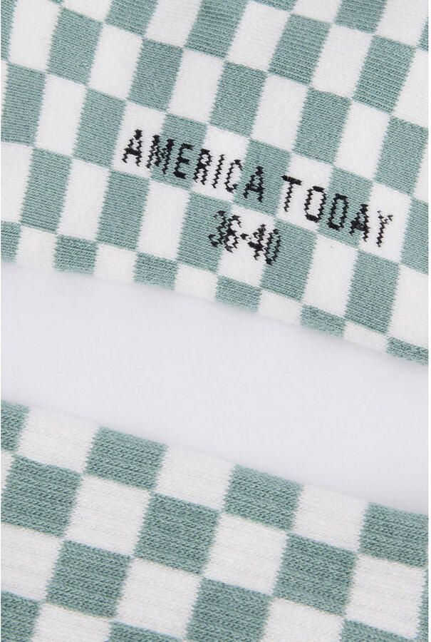 America Today geruite sokken groen - Foto 3