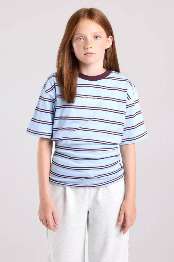 America Today gestreept T-shirt blauw
