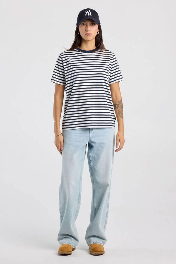 America Today gestreept T-shirt donkerblauw - Foto 2