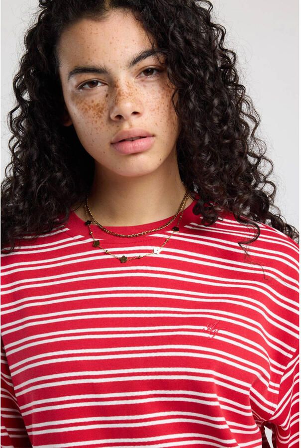 America Today gestreept T-shirt rood - Foto 2