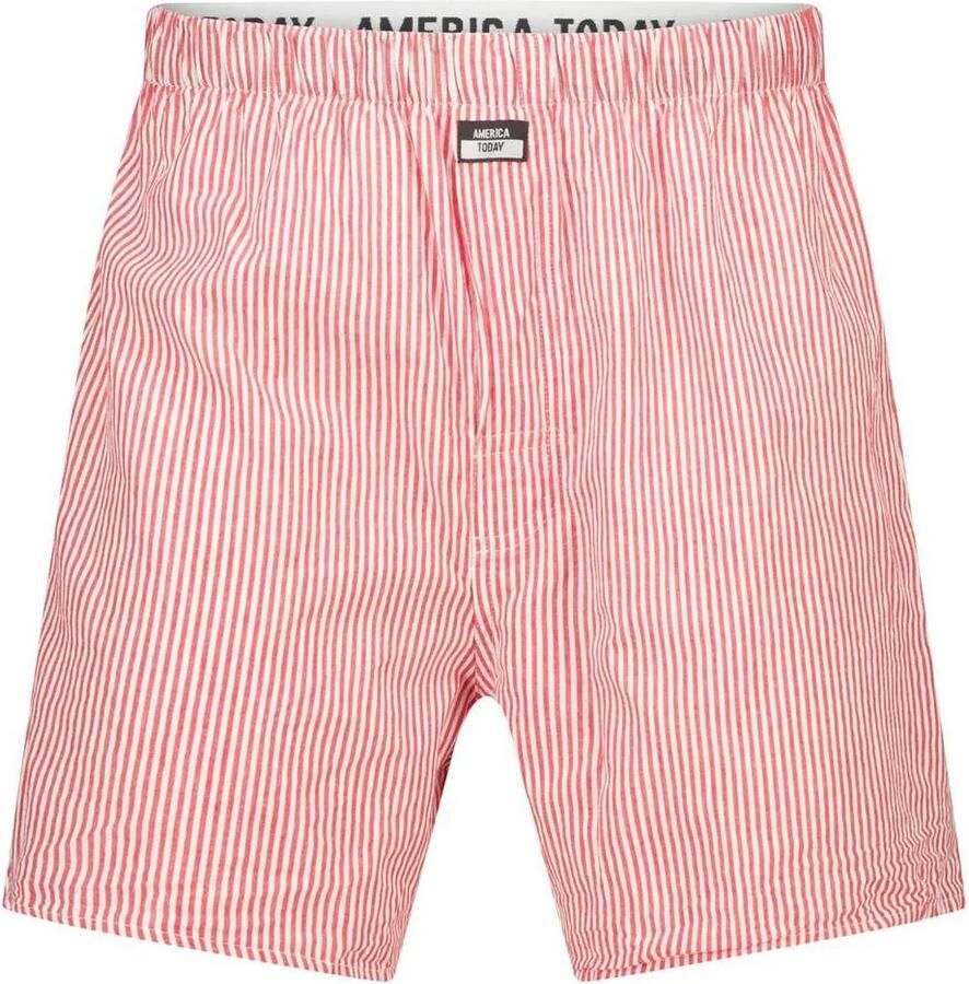America Today gestreepte boxershort rood - Foto 2