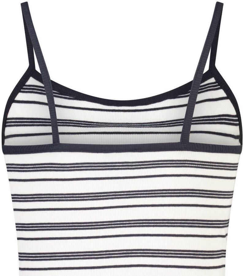America Today gestreepte cropped top wit - Foto 2