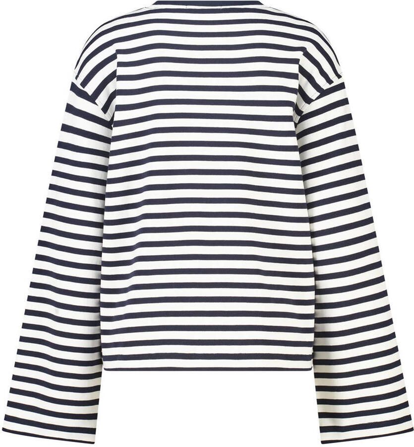 America Today gestreepte longsleeve donkerblauw - Foto 2