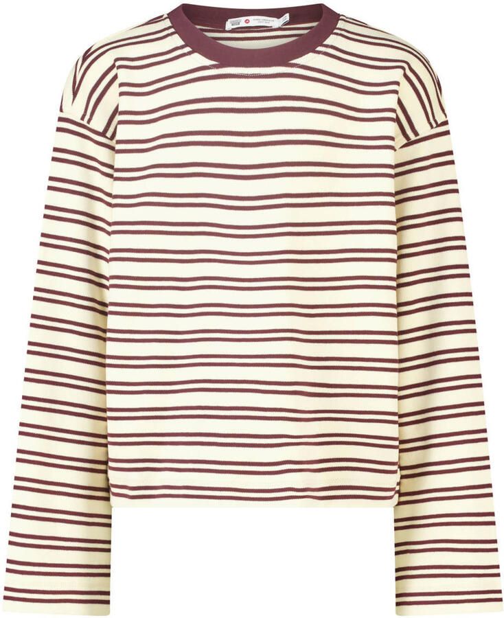 America Today gestreepte longsleeve geel