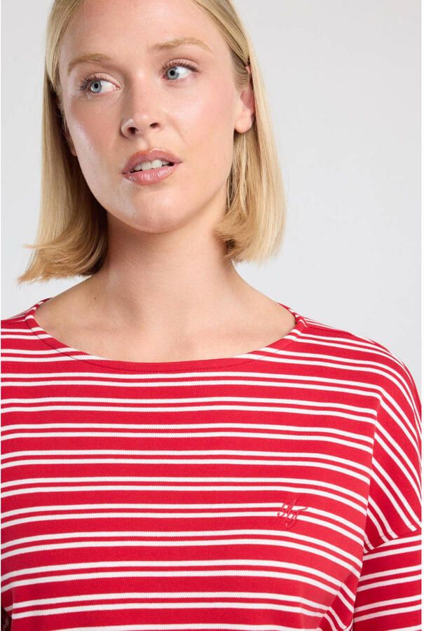 America Today gestreepte longsleeve rood - Foto 2