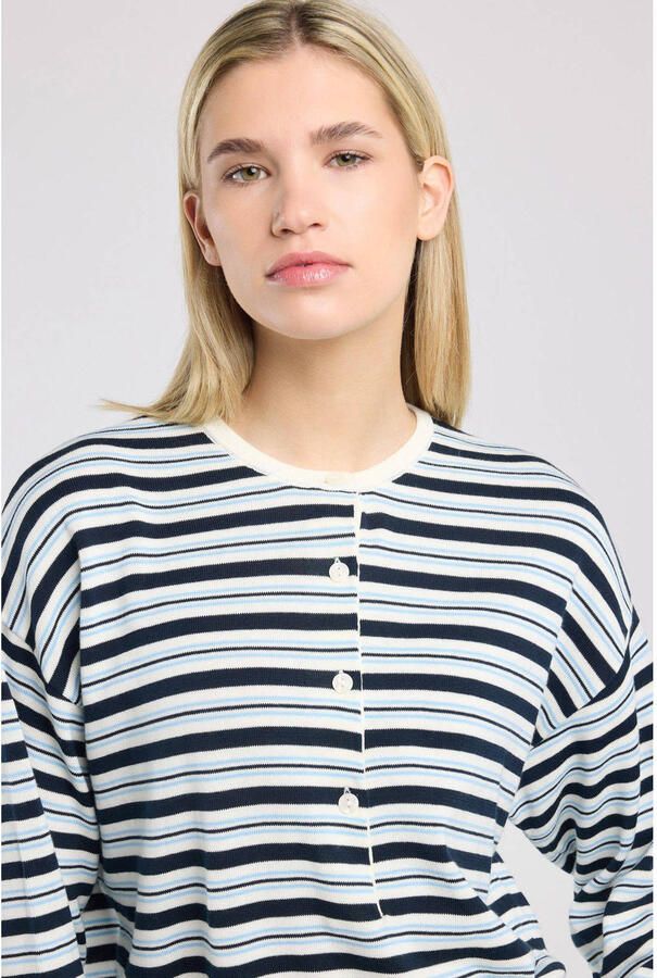 America Today gestreepte sweater marineblauw - Foto 2