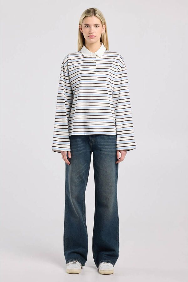 America Today gestreepte top blauw - Foto 2