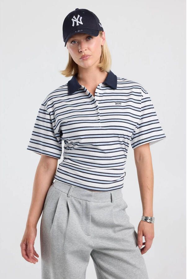 America Today gestreepte top blauw