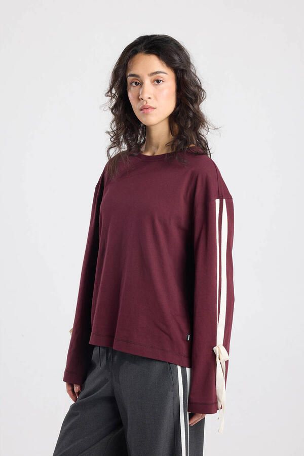America Today gestreepte top rood