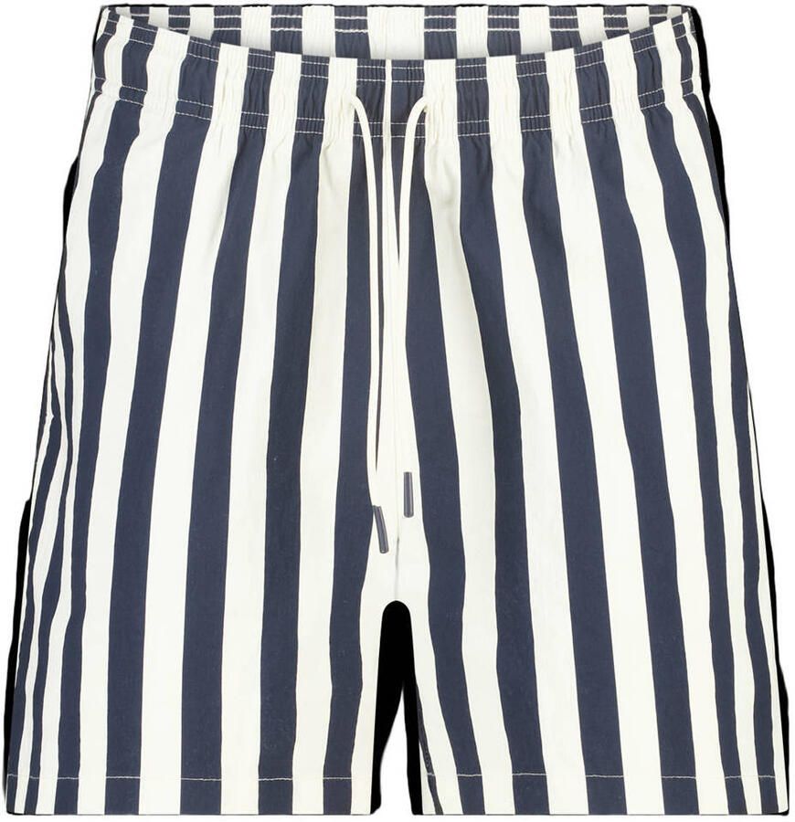 America Today gestreepte zwemshort donkerblauw wit