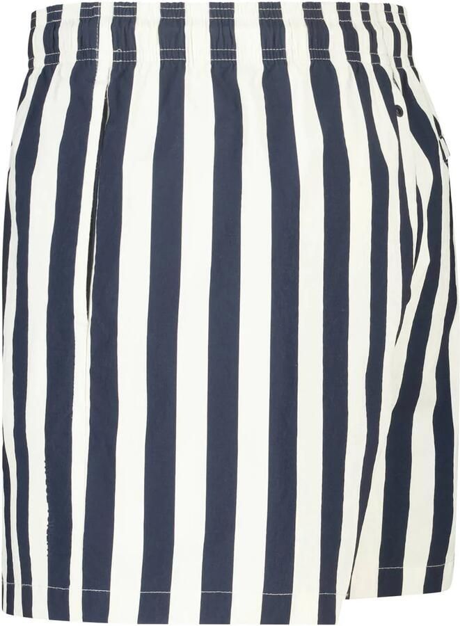 America Today gestreepte zwemshort donkerblauw wit - Foto 2
