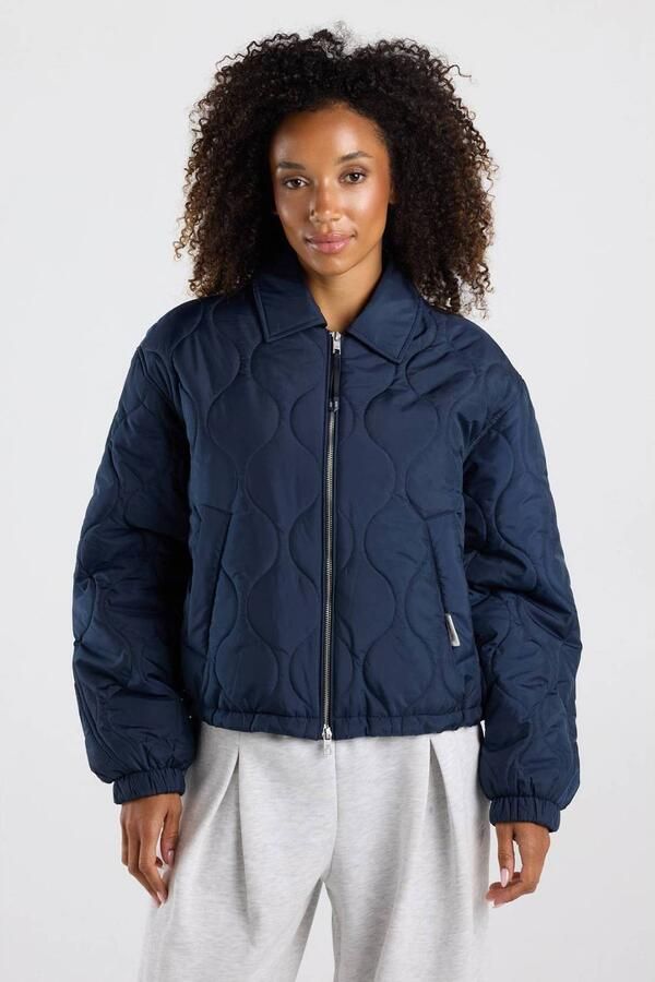 America Today gewatteerde jas donkerblauw