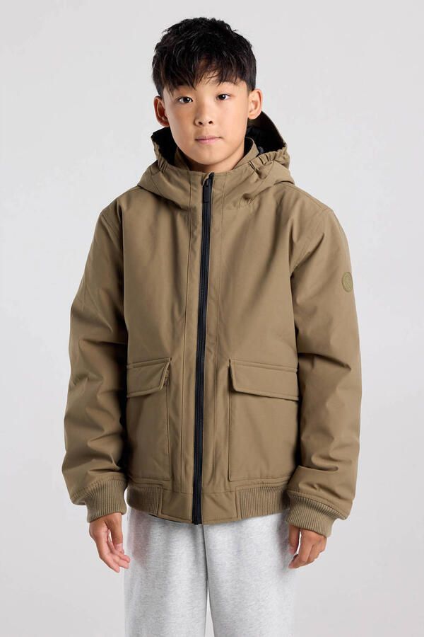America Today gewatteerde winterjas beige