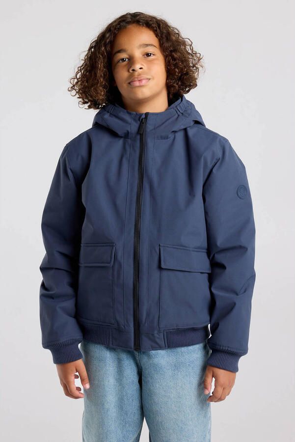 America Today gewatteerde winterjas blauw
