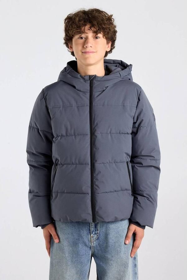 America Today gewatteerde winterjas blauw Jongens Polyester Capuchon