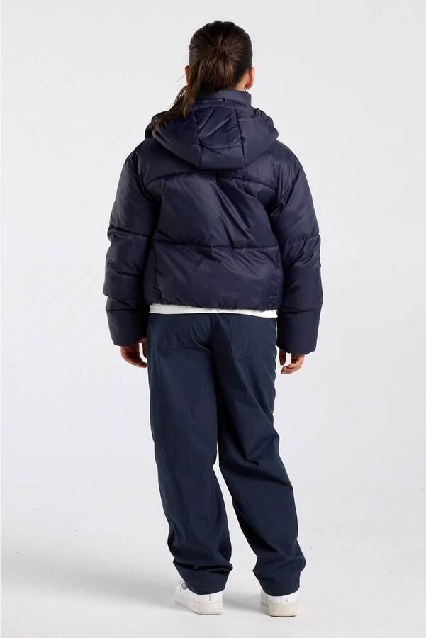 America Today gewatteerde winterjas donkerblauw Meisjes Polyamide Ronde hals - Foto 2