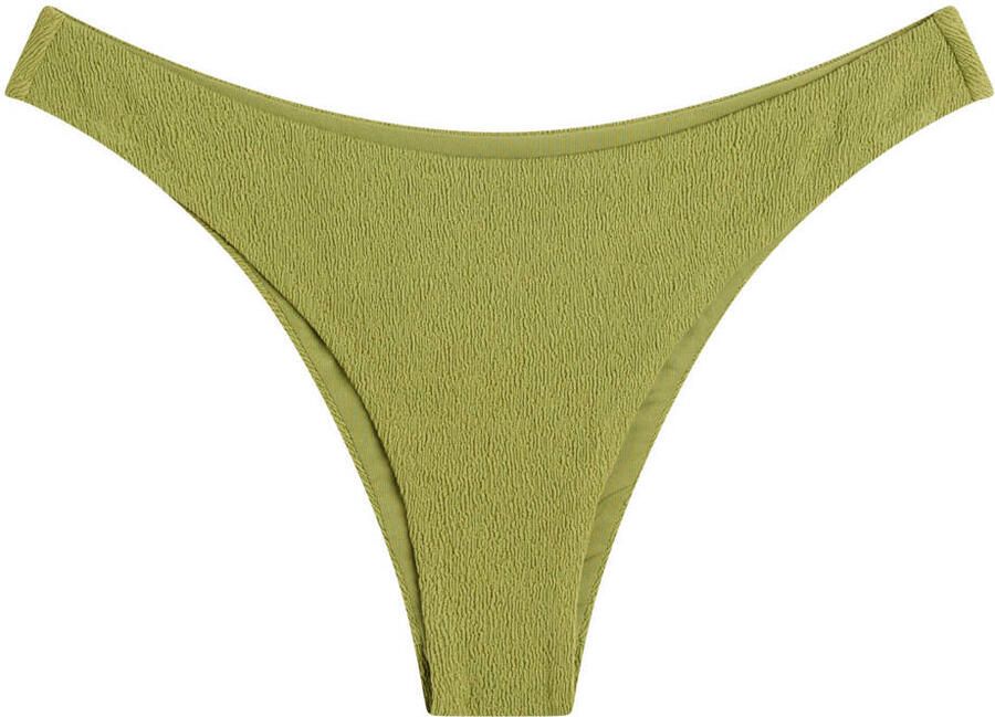 America Today high leg bikinibroekje Wida met textuur olijfgroen
