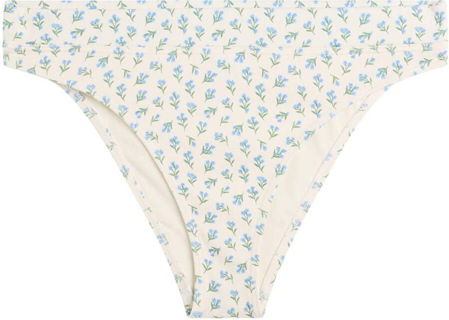 America Today high waist bikinibroekje Wonder ecru lichtblauw