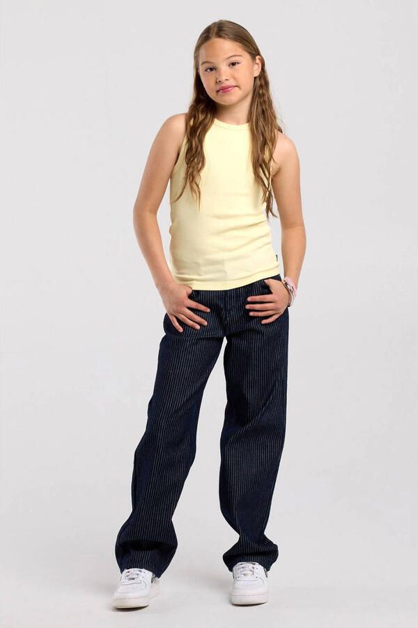 America Today high waist wide leg jeans donkerblauw