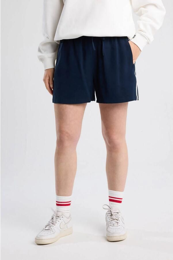 America Today high waist casual short donkerblauw