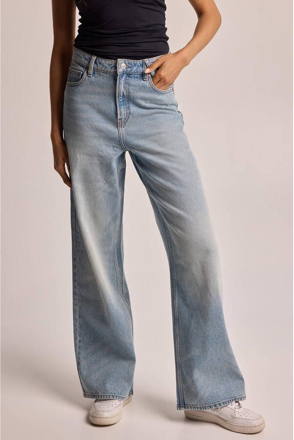 America Today high waist flared jeans medium blue denim