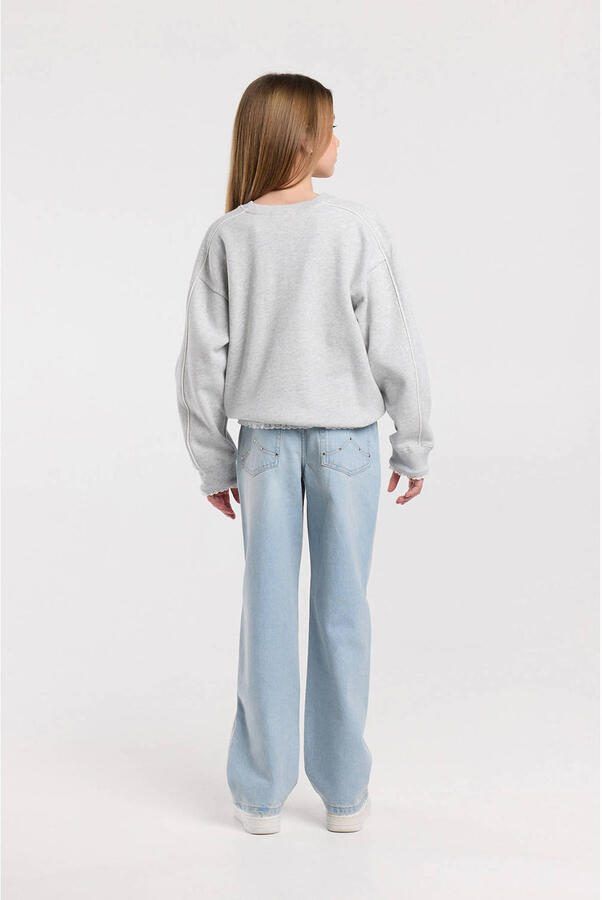 America Today high waist loose fit jeans light blue denim - Foto 2