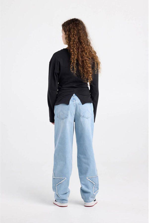 America Today high waist straight leg jeans light blue denim - Foto 3