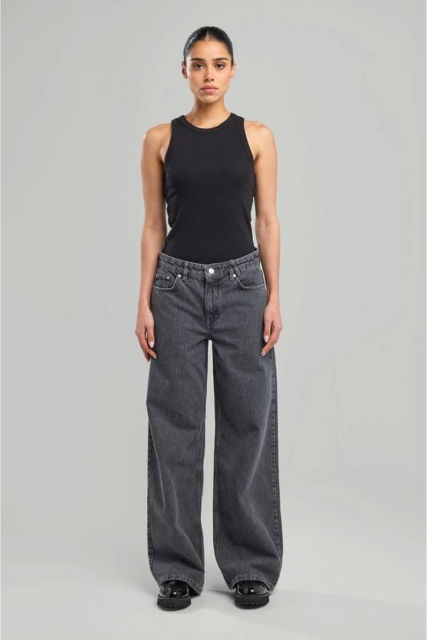 America Today high waist wide leg jeans grey denim - Foto 2