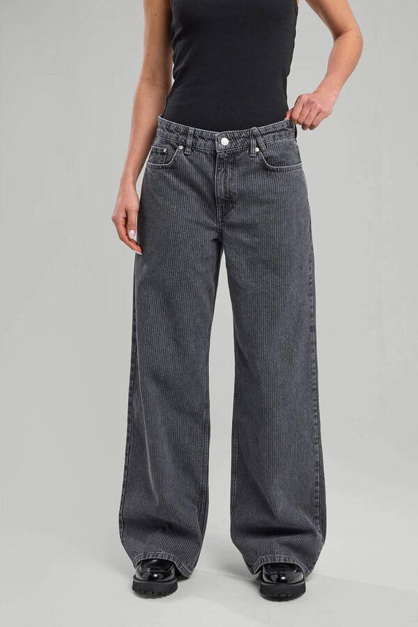 America Today high waist wide leg jeans grey denim - Foto 3