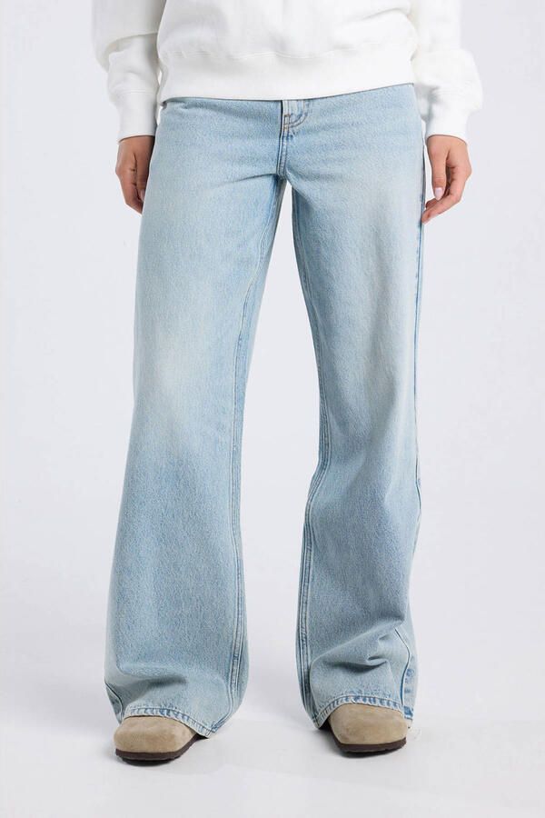 America Today high waist wide leg jeans medium blue denim