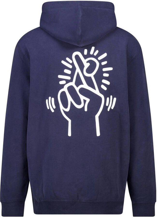 America Today hoodie met backprint blauw - Foto 2