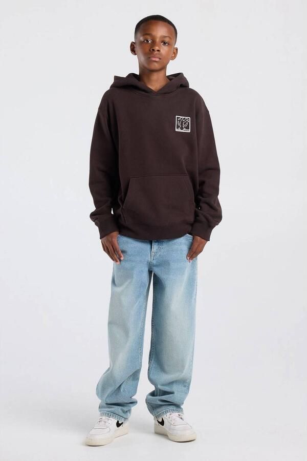 America Today hoodie met backprint bruin Sweater Printopdruk - Foto 3