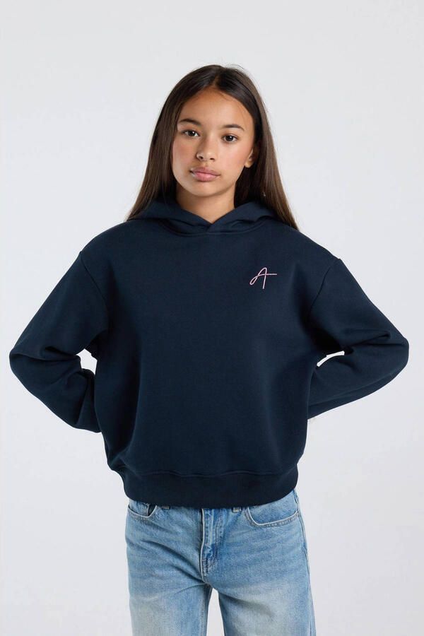 America Today hoodie met backprint donkerblauw