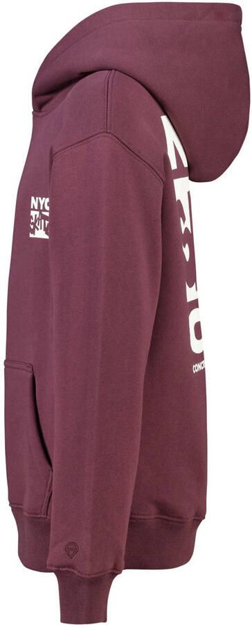 America Today hoodie met backprint donkerrood - Foto 3
