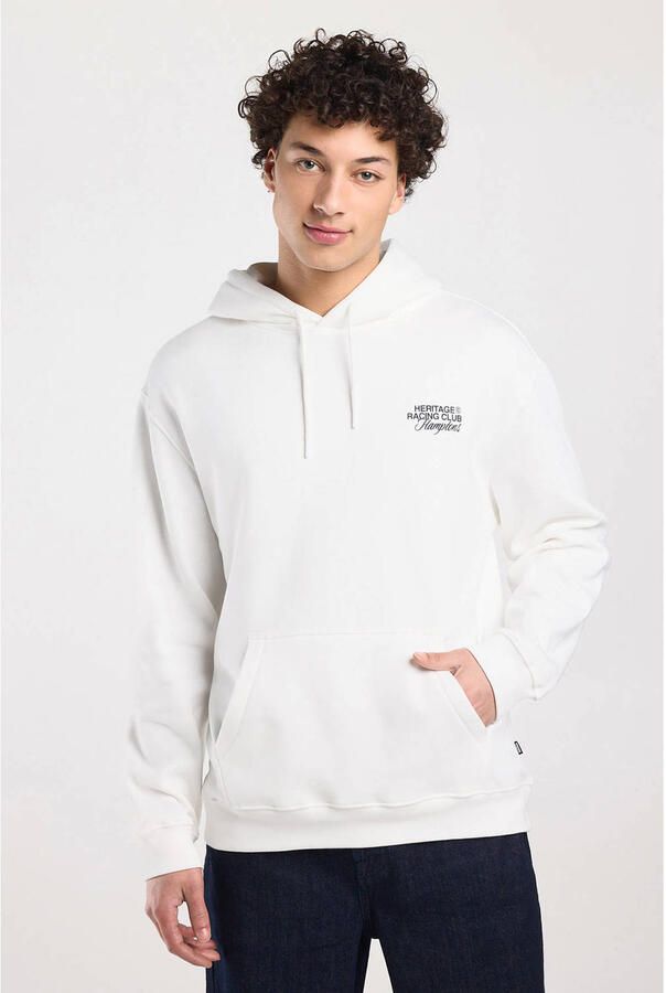 America Today hoodie met backprint ecru