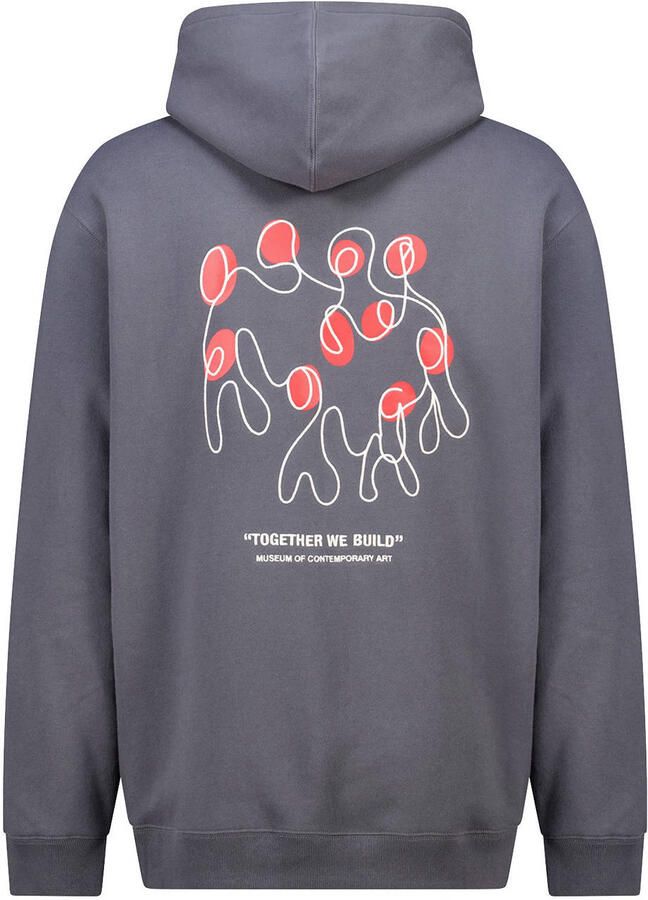 America Today hoodie met backprint grijs - Foto 2