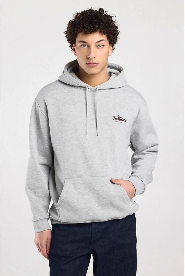 America Today hoodie met backprint grijs