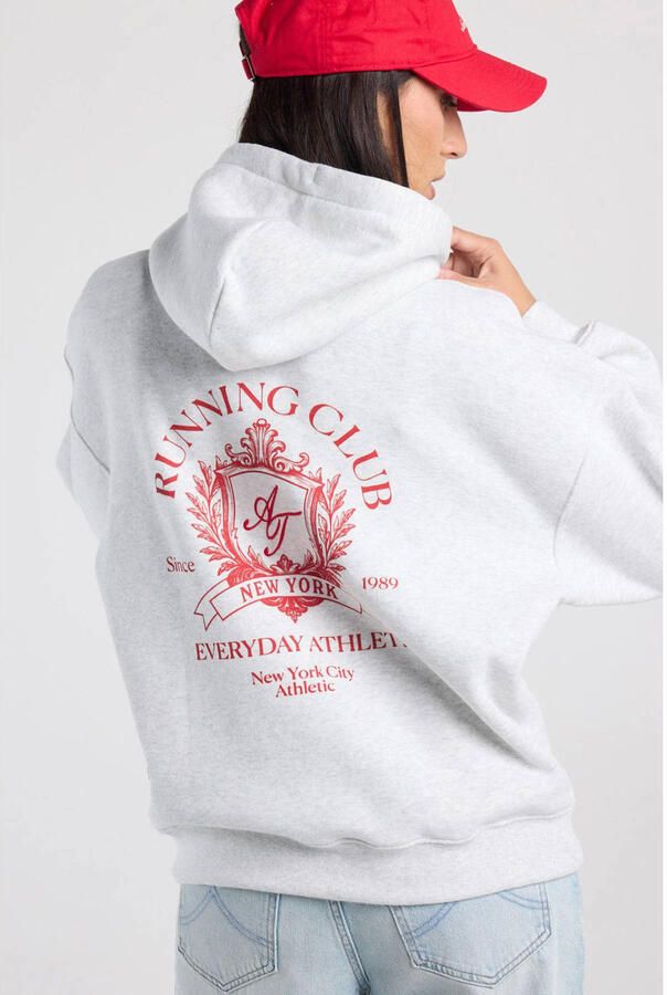 America Today hoodie met backprint grijs - Foto 2