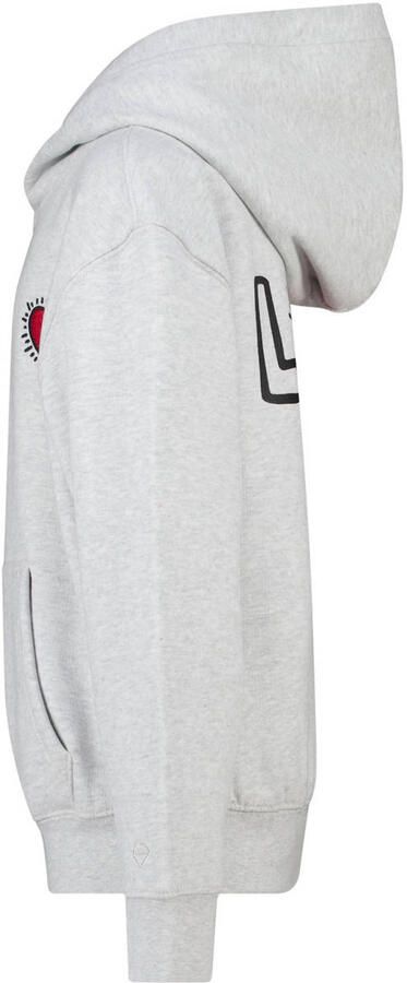 America Today hoodie met backprint grijs melange - Foto 3