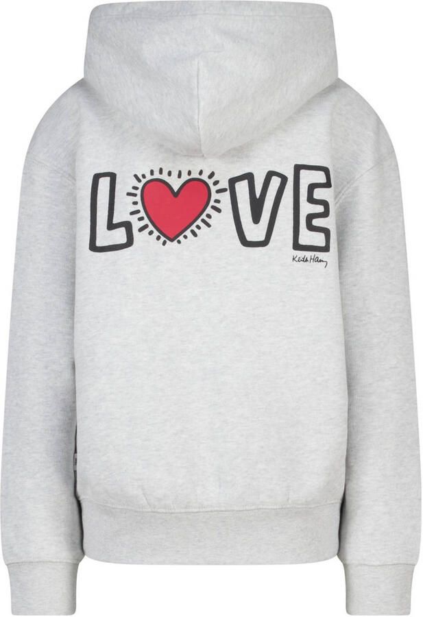 America Today hoodie met backprint grijs melange - Foto 2