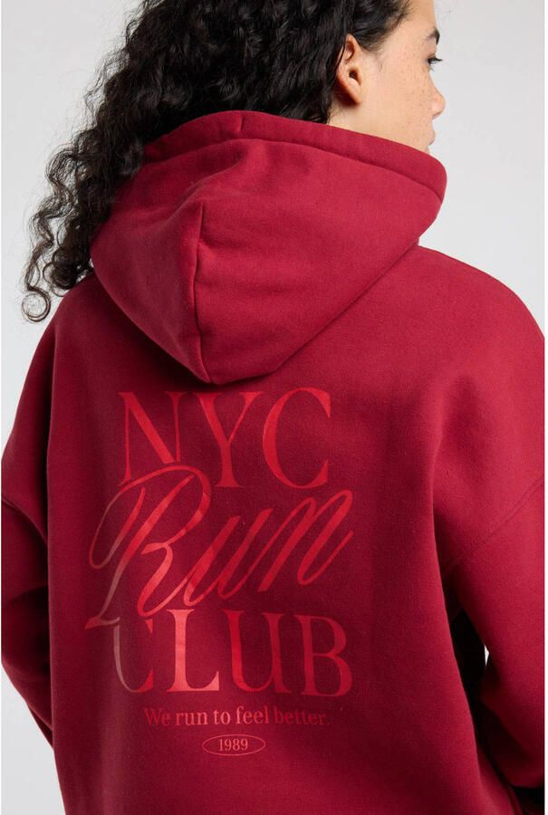 America Today hoodie met backprint rood - Foto 2